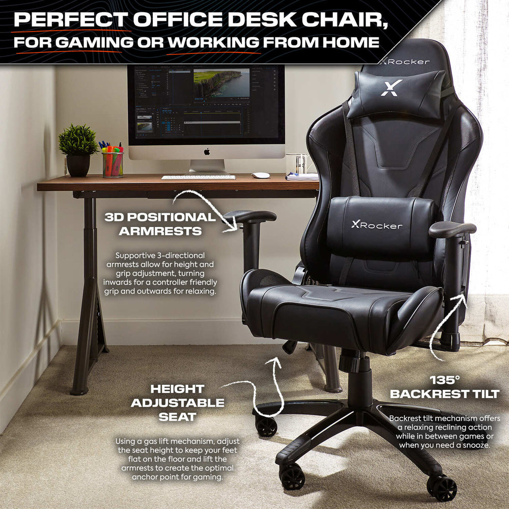 Agility eSports Office PC Chair - Carbon Black