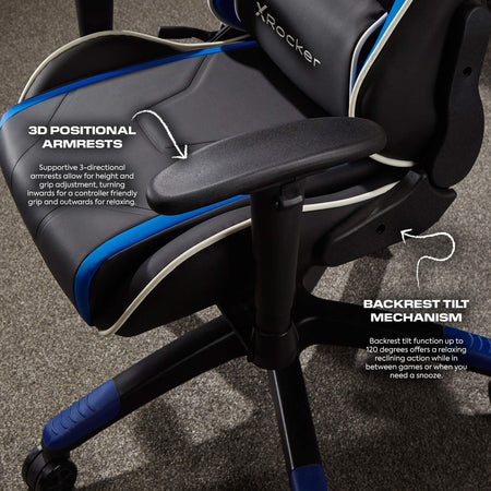Agility Compact eSports Gaming Chair for Juniors - Blue