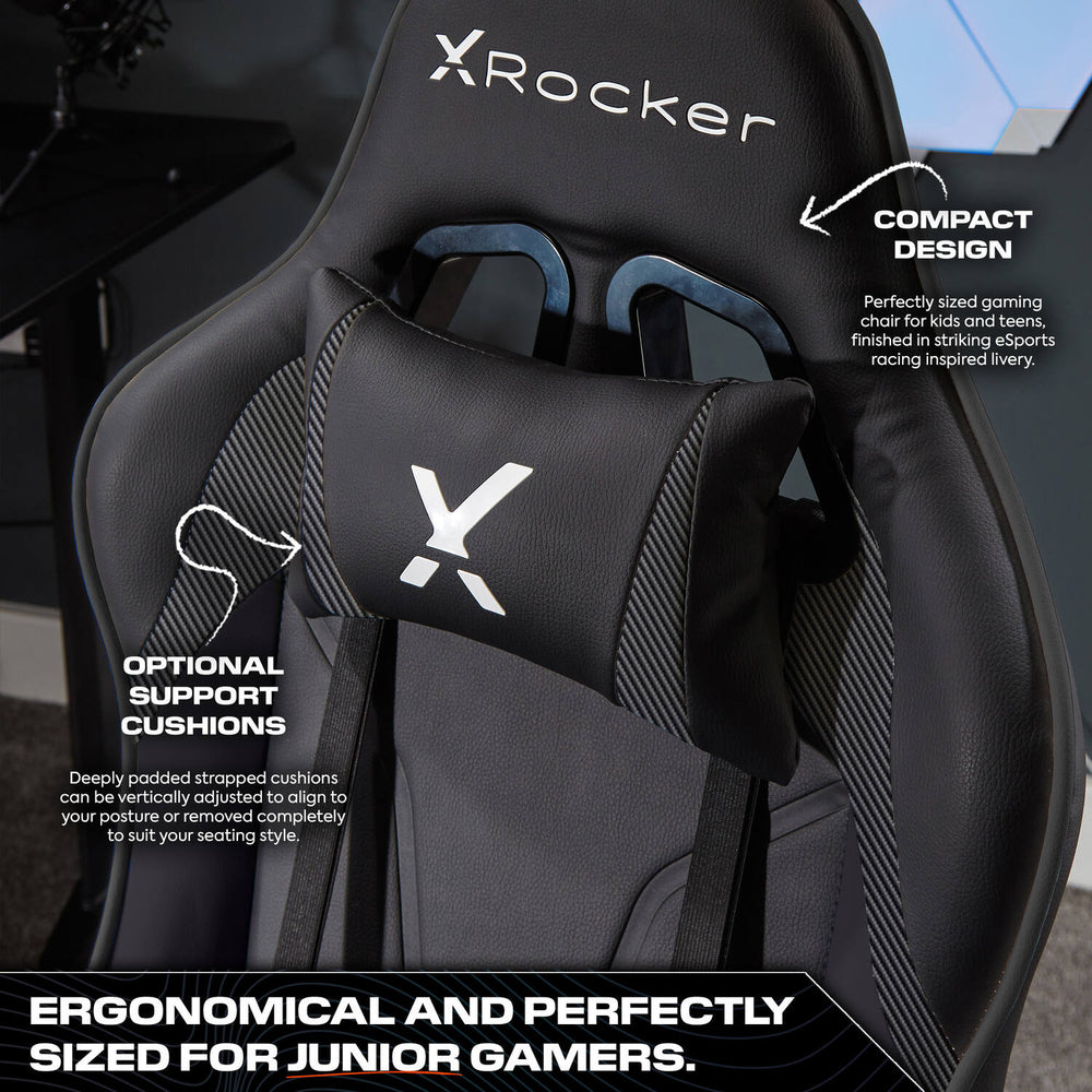 Agility Compact eSports Gaming Chair for Juniors - Carbon Black