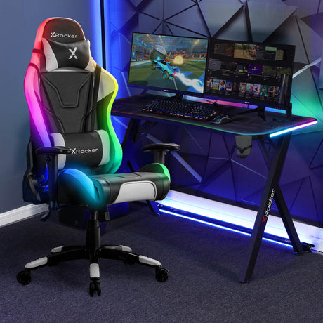 Agility eSport RGB Gaming Chair + Lumio XL RGB Gaming Desk Bundle with Neo Motion Sync™