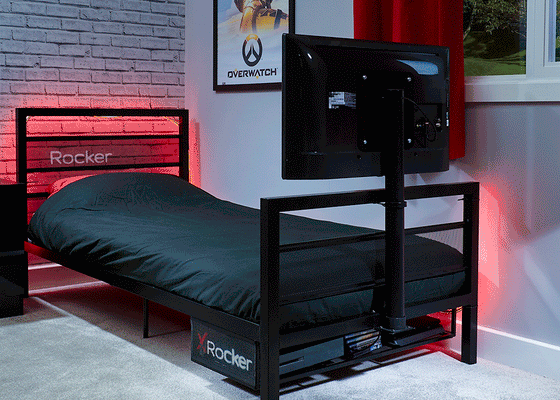 Basecamp Single TV Gaming Bed - Black