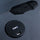 Carbon-Tek Bedside Table with Wireless Charging and LED Lights - Grey / Blue