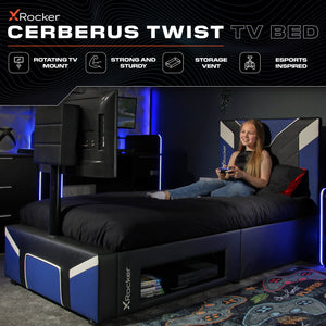 Cerberus Twist TV Gaming Bed - Blue