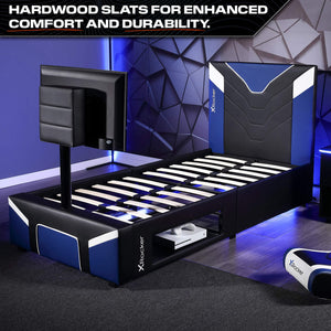 Cerberus Twist TV Gaming Bed - Blue
