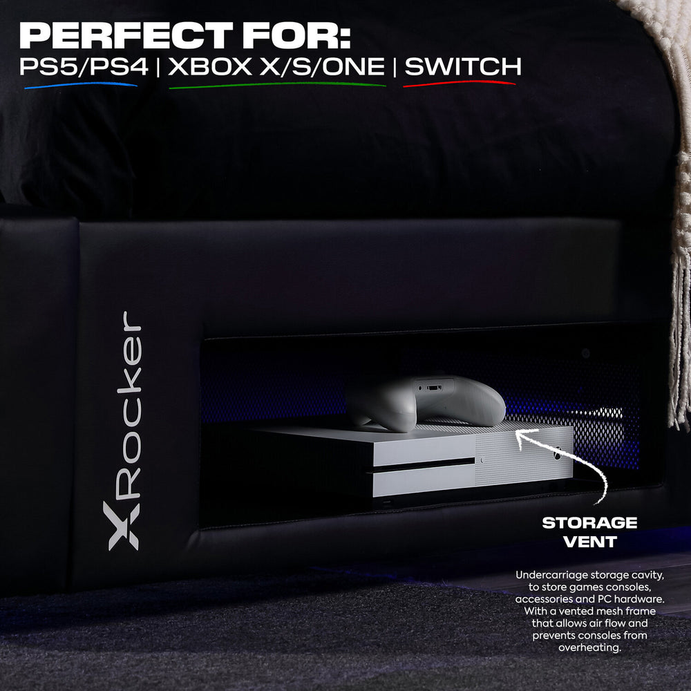 Cerberus Twist TV Gaming Bed - Carbon Red