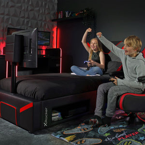Cerberus Twist TV Gaming Bed - Carbon Red