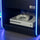 Electra Bedside Table with Wireless Charging and Neo Motion SYNC™ App Controlled LED Lights - Black