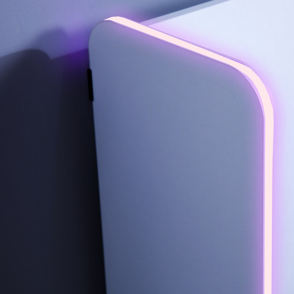Electra RGB Single Gaming Bed with Storage and Neo Motion SYNC™ App Controlled LED Lights - White