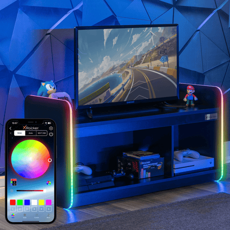 Electra TV Media Unit with Neo Motion SYNC™ App Controlled LED Lights - Black