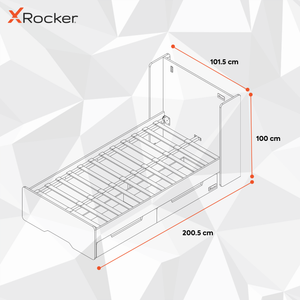 Electra RGB Single Gaming Bed with Storage and Neo Motion SYNC™ App Controlled LED Lights - Black