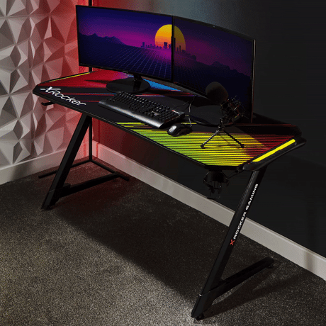 Jaguar Gaming Desk with Sound Reactive LED Lights