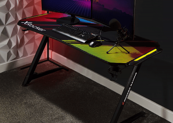 Jaguar Gaming Desk with Sound Reactive LED Lights