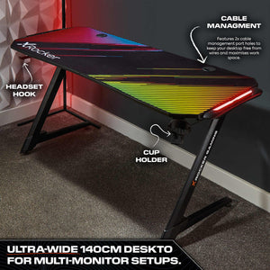 Jaguar Gaming Desk with Sound Reactive LED Lights