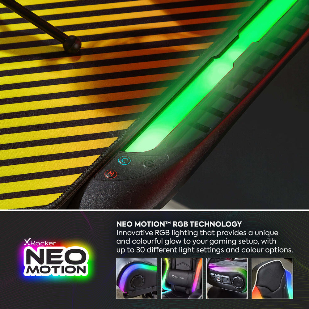 Jaguar Gaming Desk with Sound Reactive LED Lights