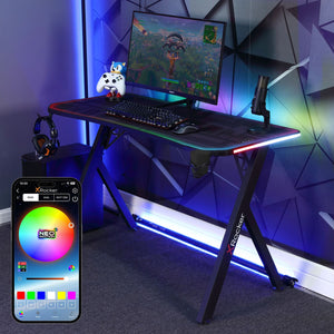 Agility Compact RGB Gaming Chair + Lumio Compact RGB Gaming Desk Bundle with Neo Motion Sync™