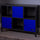 Mesh-Tek Wide 6 Cube Storage Cabinet - Black / Blue