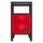Mesh-Tek Bedside Table Storage Cabinet - Black / Red