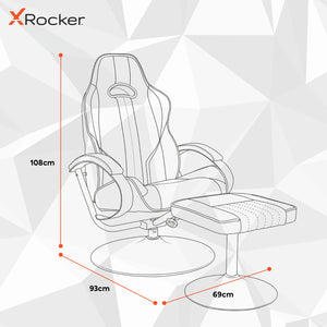Milano Rocking Recliner Gaming Chair with Footstool