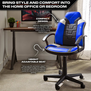 Saturn Mid-Back Office Chair - Blue