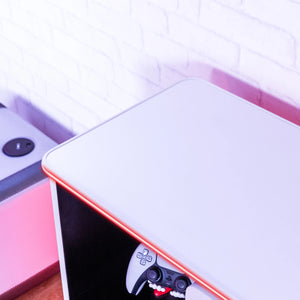 Carbon-Tek Chest of 3 Drawers with LED Lights - White